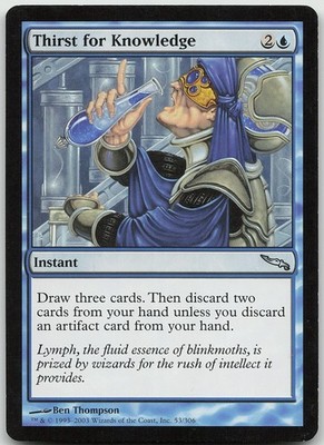 Thirst for Knowledge Uncommon Mirrodin LP MTG
