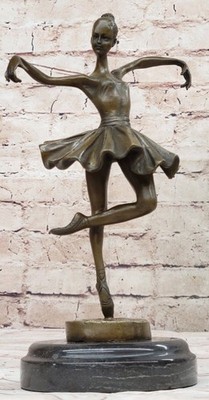 Art Deco Hot Cast Bronze Graceful Ballerina Ballet Sculpture Signed Milo