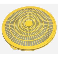 Tupperware Colander Strainer Large Yellow Bowl and Lid Seal Flow Through Vintage