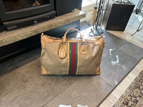   Vintage GUCCI LIMITED EDITION Boston Sherry Large Travel bag made in Italy