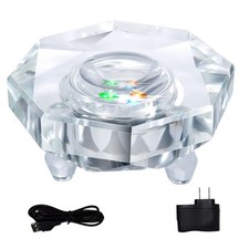Crystal Light Base Lighted Display Stand - Octagon