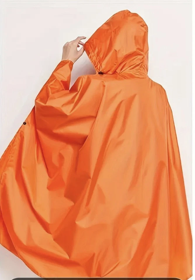Rain Poncho for Adult, plus Size Rain Coat with Hoods and Sleeves for Men Women. - Image 2 of 2