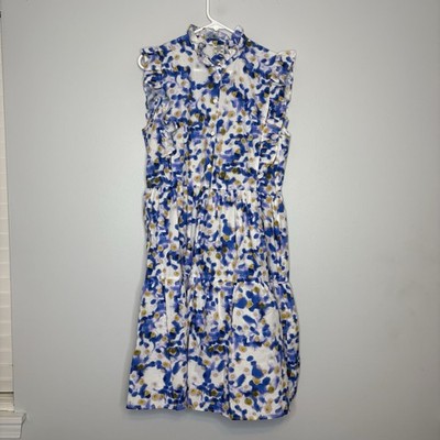 Baum Und Pferdgarten Womens Buttoned Sleeveless Mini A-Line Dress Floral EUR 40