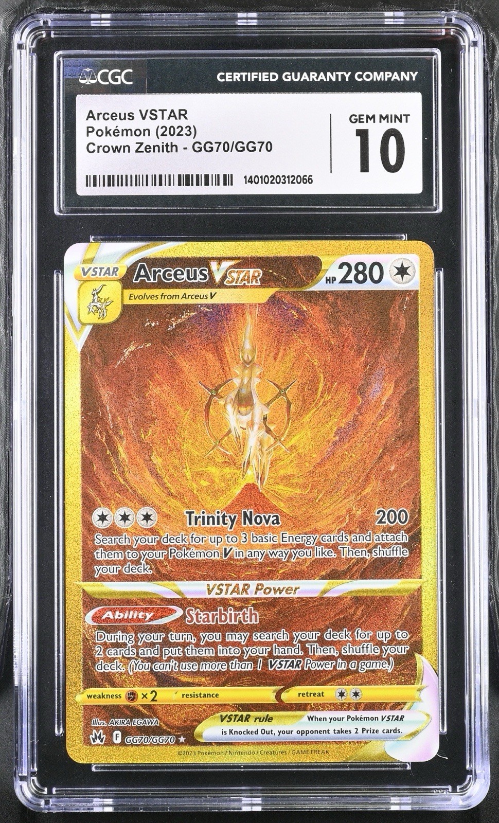 ✨🐐 CGC GEM MINT 10 | Arceus VSTAR GG70 | Crown Zenith 2023 ⚡