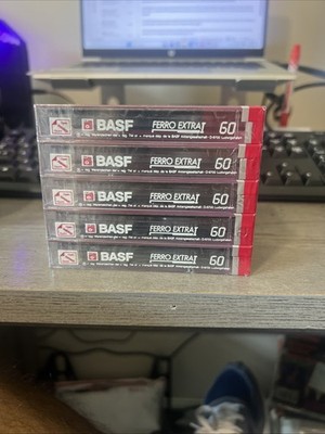 Lot of 5 BASF Ferro Extra I 60 Cassette Tapes New Sealed Made In Korea