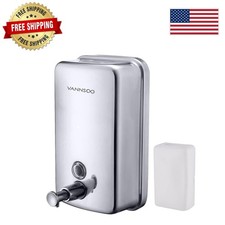 Stylish 304 Stainless Steel Soap Dispenser - Easy Refills with 37 oz Capacity