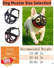 Short Snout Dog Muzzle French Bulldog Pug Soft Mesh Open Eye