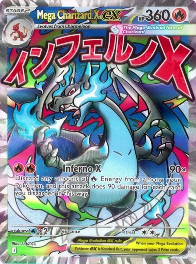 1x Mega Charizard X ex - MEP023 - MEP Black Star Promos NM-Mint Pokemon ME- Blac