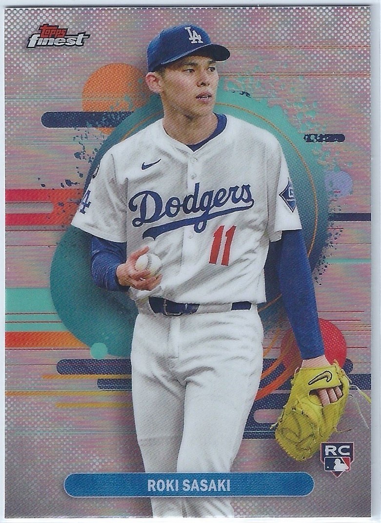 2025 Topps Finest #116 Roki Sasaki Uncommon Refractor Rookie RC Dodgers