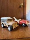 Vintage Toy Jeep & Tow Truck Lot of 2 – Tonka Jeep & Hubley Tow Truck