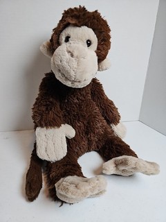 Jellycat Monkey Medium Plush Brown Cream Stuffed Animal 12" Retired