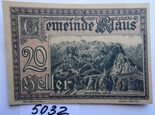 UPPER  AUSTRIA - GEMEINDE  KLAUS - 20 Heller - AU/UNC - JPR  454 - VARIETIES