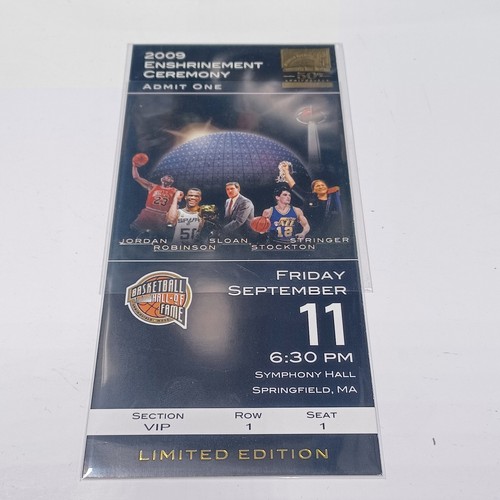 Michael Jordan Class of 2009 Naismith Memorial NBA Hall of Fame Program & Ticket - Imagen 9 de 10
