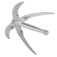 Fishing Water Grass Knife with 10m Rope Foldable Galvanized Iron Rust Resistance