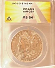 1901-O  MORGAN DOLLAR  *FLASHY *BRILLIANT WHITE LUSTER*   MS-64  VAM-29A   RARE!