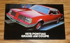Original 1978 Pontiac Grand Am Coupe Postcard 78