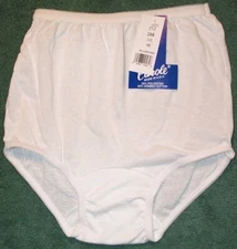 4 Pair White KIDS Size 14,  50/50 Poly Cotton Brief  PANTIES Made in USA