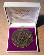 Norwegen-Medaille 1977 -Anders Nyborg A/S, Bronze 289 g, Reidar Särestöniemi