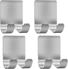 Deluxe Razor Holder for Shower-Hook Hanger Stand(4 Pack)Adhesive Stainless Steel
