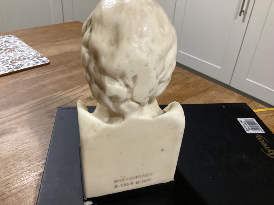 William Shakespeare Vintage Resin Bust Statue eBay