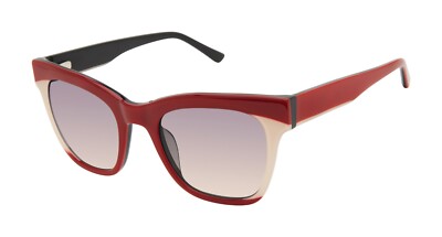 Gwen Stefani L.A.M.B. LA576 Red & White Frame / Grey Gradient Lens Sunglasses Gwen Stefani | LAMB ? Glam✨ ? Style LA142. Shop @lamb  main image 4