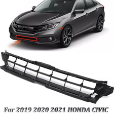 Front Bumper Lower Grille Black Mesh Grill For 2019 2020 2021 Honda Civic Sedan