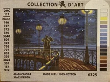 Printed needlepoint canvas 30x40  Cm Dancin In The Night Canvas Only