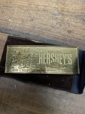 Hershey Candy Bar Gold Tone Brass 100th Anniversary Paperweight 1894-1994 Milton