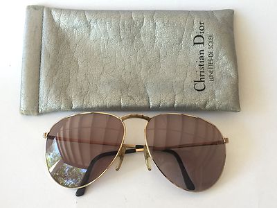 VINTAGE CHRISTIAN DIOR MONSIEUR 2252 GOLD FRAME SUNGLASSES 80'S