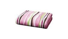 Tiddliwinks Raspberry Garden Striped Crib Fitted Sheet