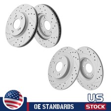 For 2013 - 2020 Mitsubishi Outlander Sport Front Rear Drilled Disc Brake Rotors