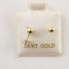 14k Yellow Gold 4mm Ball Stud Earrings