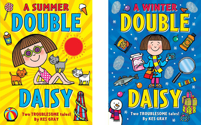 Daisy And The Trouble With  Summer + Winter Double Books Bundle Pair Kes Gray