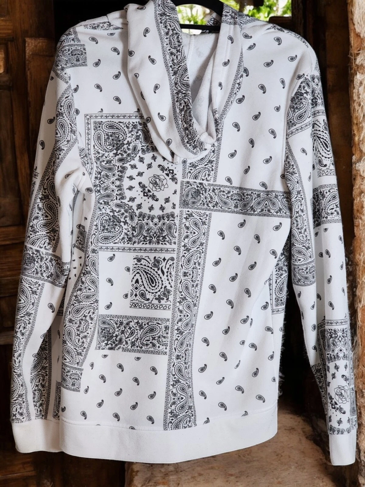 VETEMENTS BROOKLYN PANNO MFG.Camicia uomo manica lunga con cappuccio 100% poli TAGLIA L