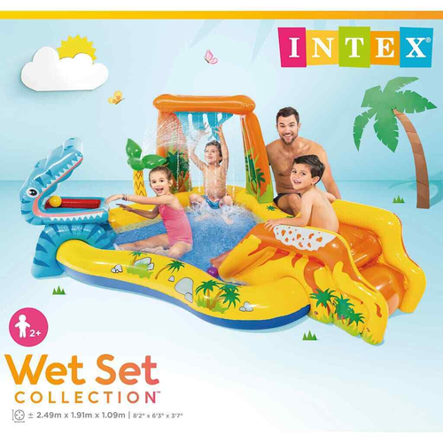 Planschbecken Kinder Pool Rutsche Spielhaus Spielcenter Wasserrutsche INTEX - Bild 4 von 12