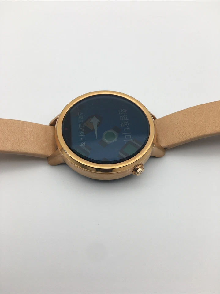 Motorola Moto 360 2nd Gen. 42mm Rose Gold Stainless Steel Case Blush Leather Ban - Image 4 of 4