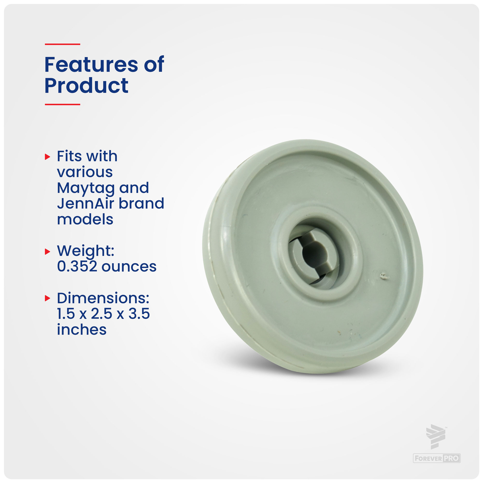 ForeverPRO WP99003149 Dishrack Wheel Assembly for JennAir Dishwasher