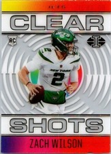 Zach Wilson 2021 NFL Panini Illusions Clear Shots Football Rookie Card CS-17