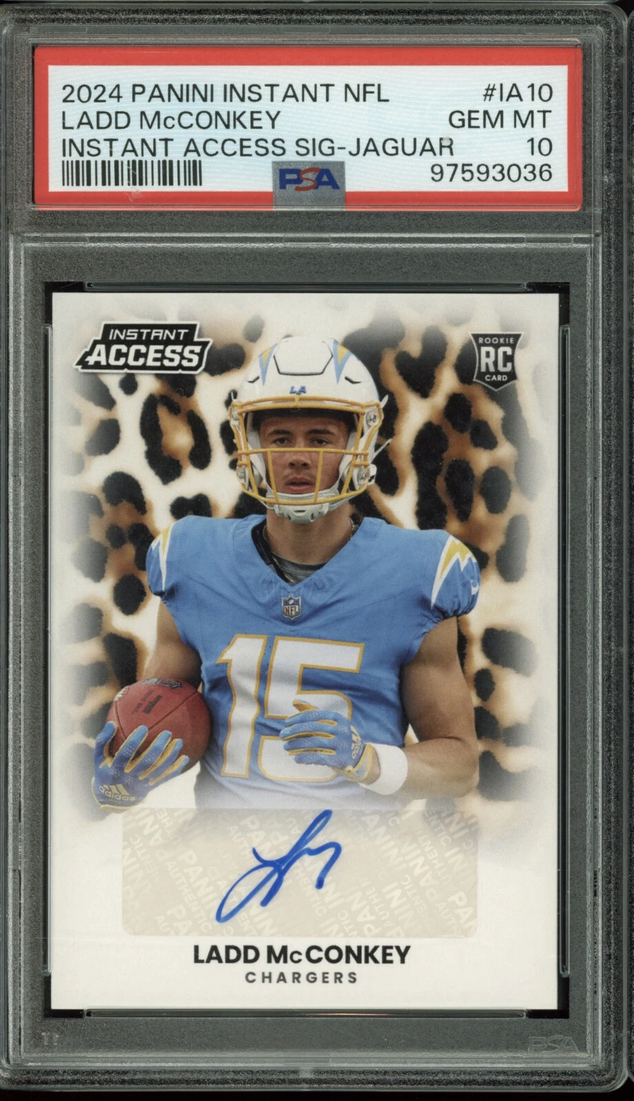 Ladd McConkey Panini Instant NFL Instant Access Signatures #IA10 Jaguar