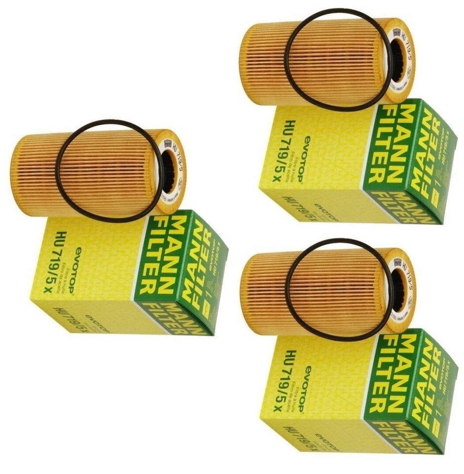 Conjunto de 3 filtros de óleo do motor Mann HU 719/5 X para Porsche 911 918 Spyder Boxster - Imagem 4 de 4