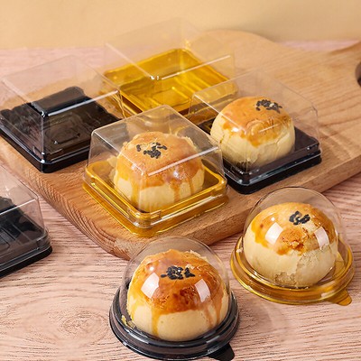 10pcs Clear Plastic Mini Cupcake Boxen Muffin Pod Dome Muffinbehälter Box  _cn