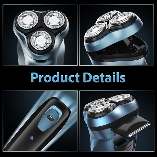 SEJOY Mens Electric Shaver Razor Rechargeable Rotary Cordless Sideburn