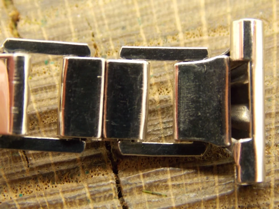 Correa de reloj JB Champion EE. UU. Art Deco despliegue de oro vintage nueva de lote original 16 mm Foto 3 de 4