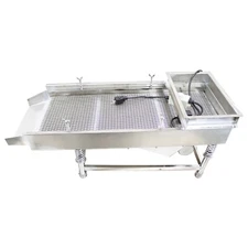 Electric Linear Vibrating Screen Sifter 2x20mm Long Strip Sieve Stainless Steel