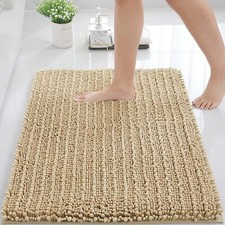 Luxury Chenille Bathroom Mat Soft Thick Absorbent Shaggy Bath Rugs for Bathroom