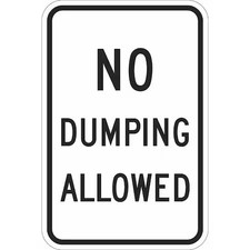 Lyle T1-1242-Eg_12X18 Facility Sign, 18 In H, 12 In W, Aluminum, Vertical