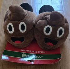 Merry Brite Adult Poo Slippers Size Medium 7-8 