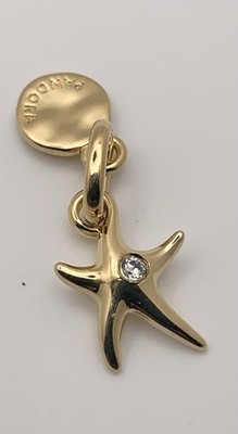 Brandneu mit Etikett Original Pandora Gold Seestern Double Dangle Charm 763892C01 Neu im Beutel