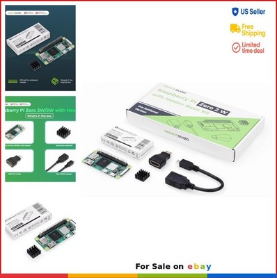 Single Board Computer Kit with Raspberry Pi Zero 2 WH Quad Core 64 Bit 1.1 GHz
