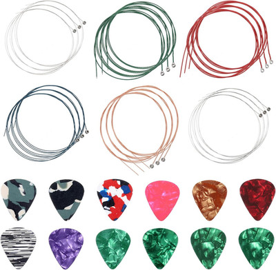 3 Sets 6 Acoustic Guitar Strings, Replacement Steel Guitar Strings